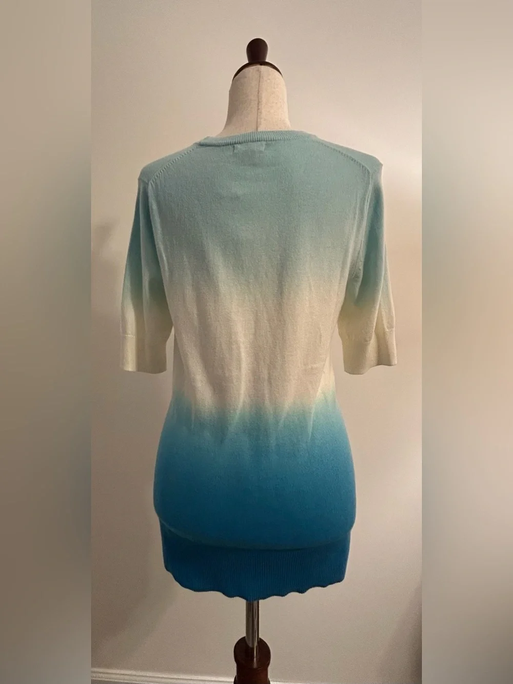 NWOT Eddie Bauer Blue Ombre Button Cardigan Sweater Tall M